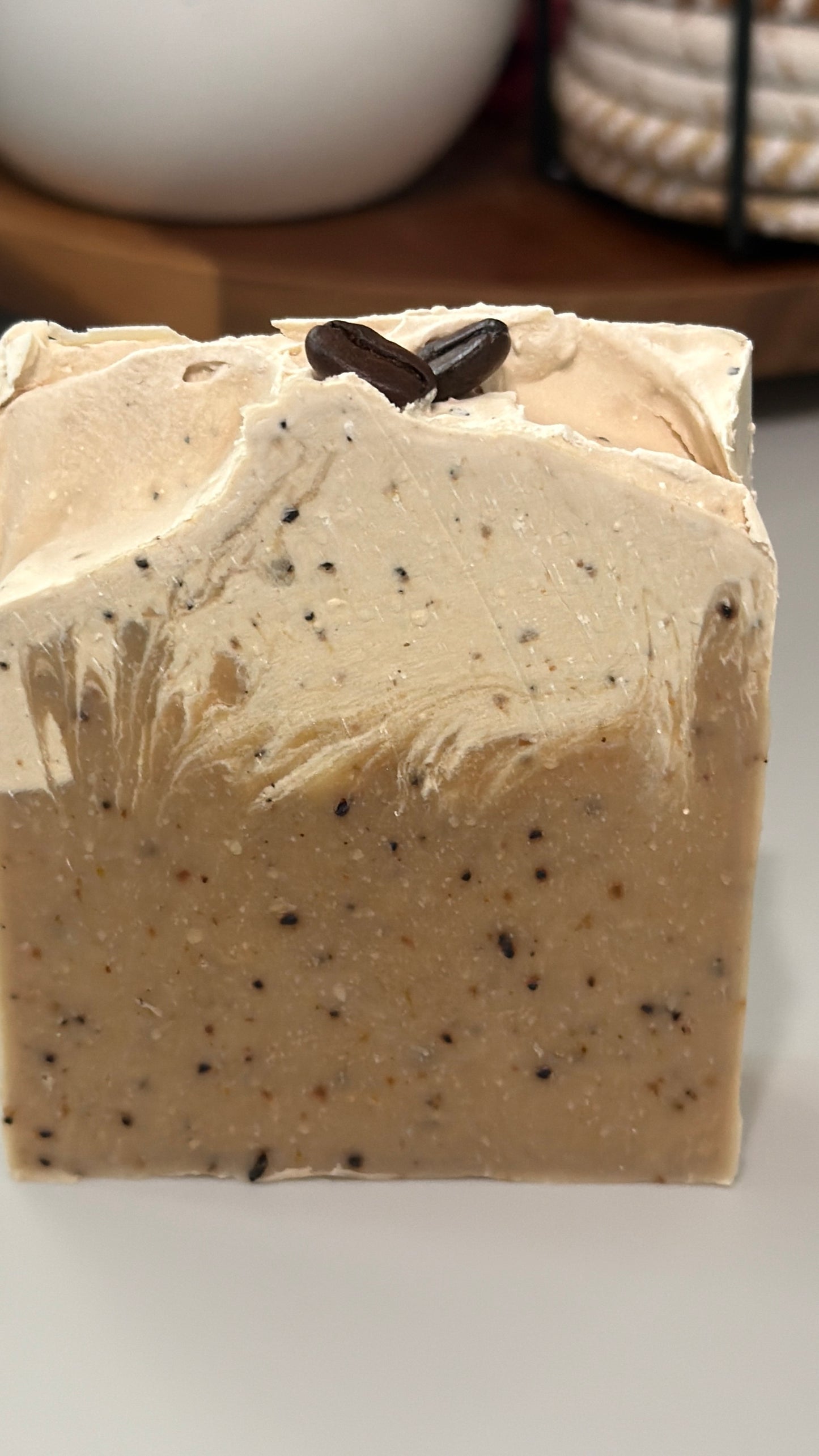 Coffee Goat Milk Soap | Handmade Exfoliating Bar | Sovereign Suds “ Morning Brew”