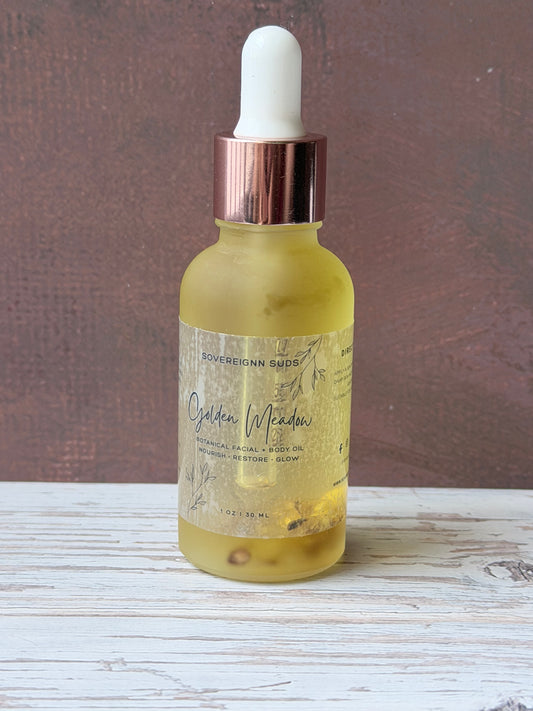 Golden Meadow Botanical Facial & Body Oil | Calendula & Chamomile | Sovereign Suds