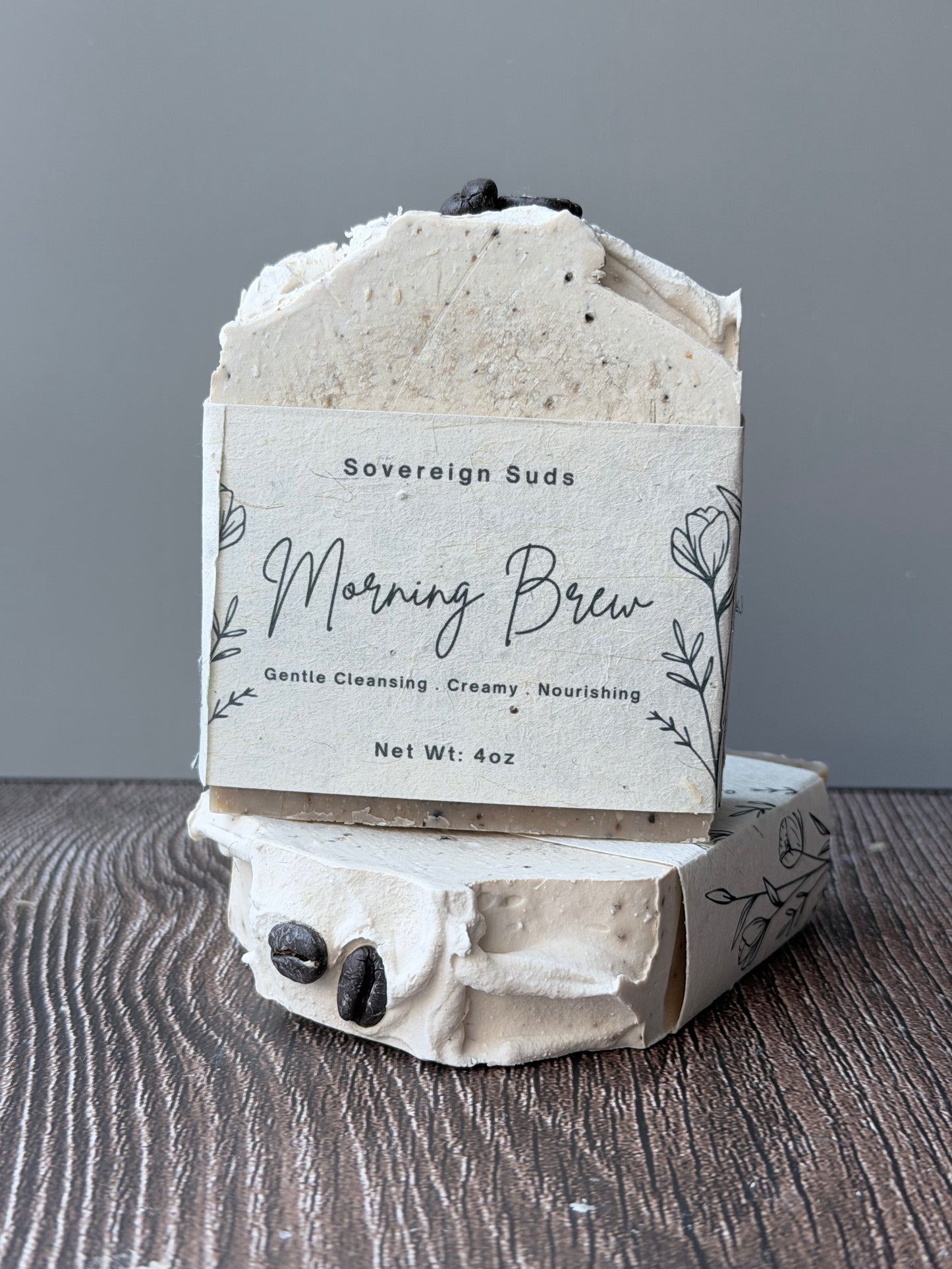 Coffee Goat Milk Soap | Handmade Exfoliating Bar | Sovereign Suds “ Morning Brew”