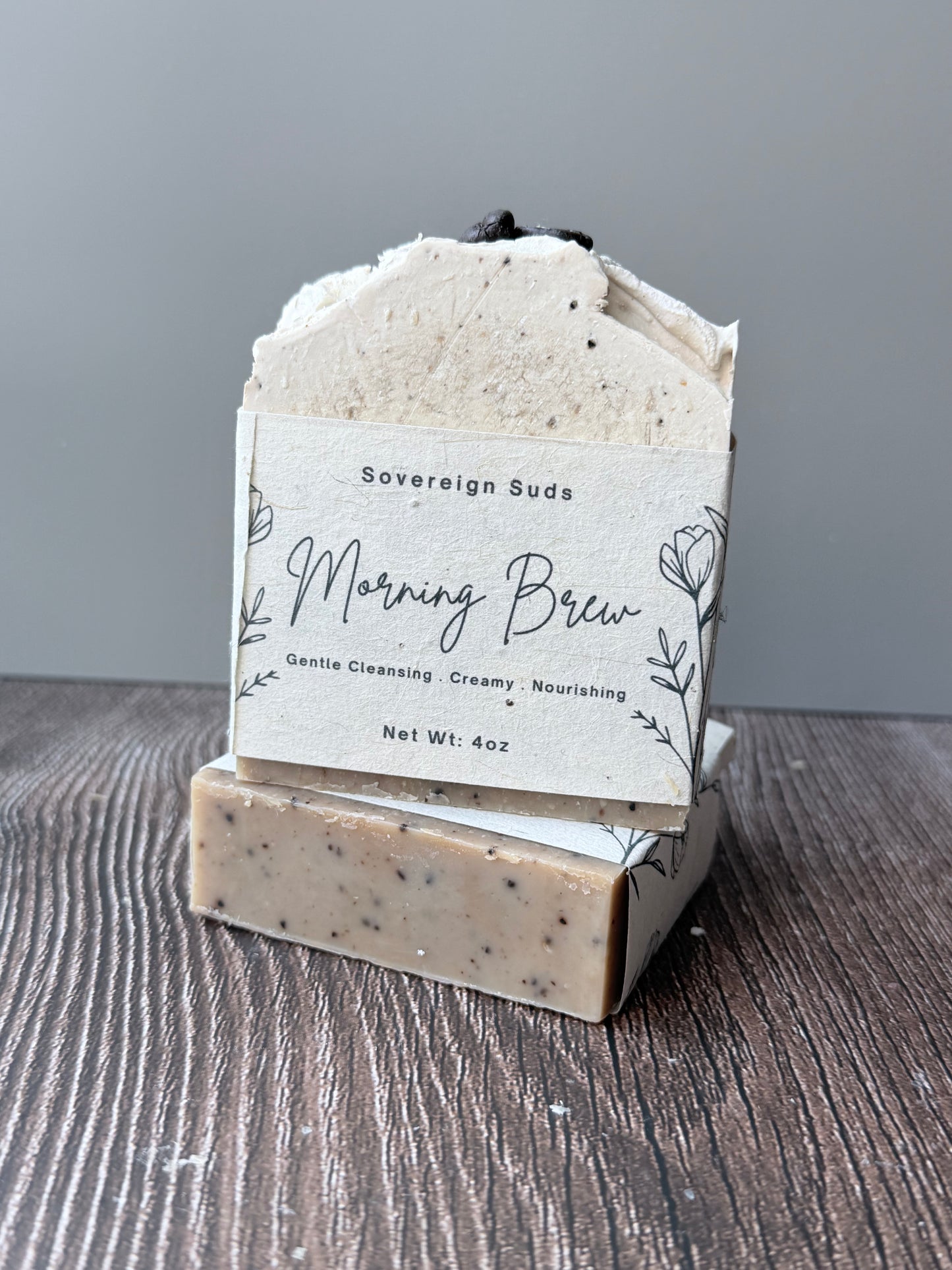 Coffee Goat Milk Soap | Handmade Exfoliating Bar | Sovereign Suds “ Morning Brew”
