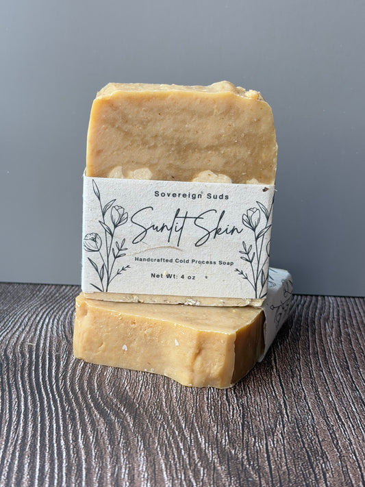 Turmeric & Goat Milk with Honey Handmade Soap
 Skin “ Sunlit Skin”