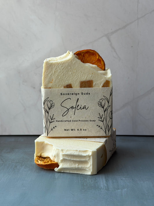 Soleia | Goat Milk Citrus Soap Bar with Colloidal Oat & Turmeric