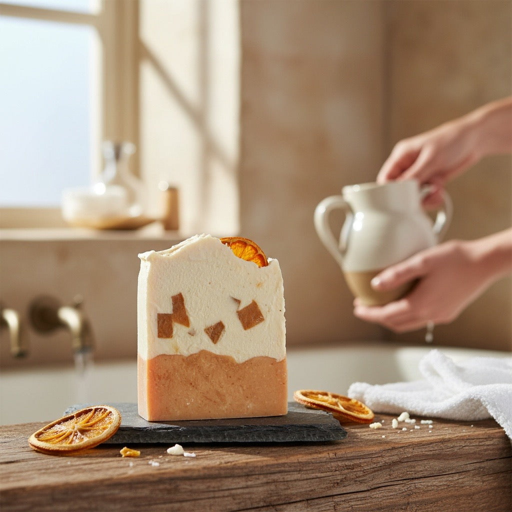 Soleia | Goat Milk Citrus Soap Bar with Colloidal Oat & Turmeric